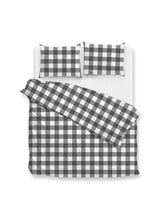 Dekbedovertrek Quattro di Lino Dark Grey - 100% Katoen