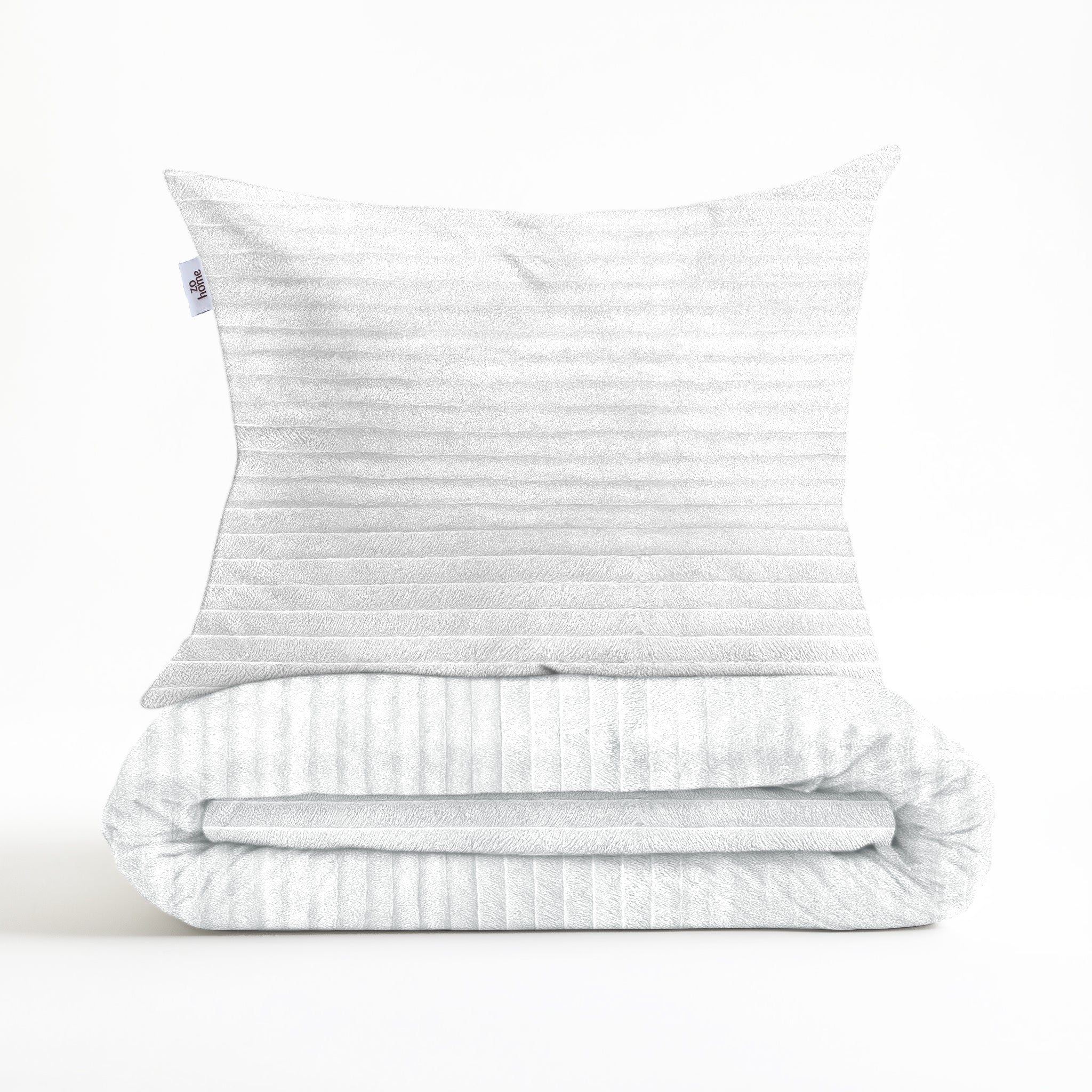 Zohome Dekbedovertrek Pile di Ribcord White - 100% Microvezel - sfeer/detail 3
