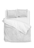 Zohome Dekbedovertrek Pile di Ribcord White - 100% Microvezel - 200x200-220 cm