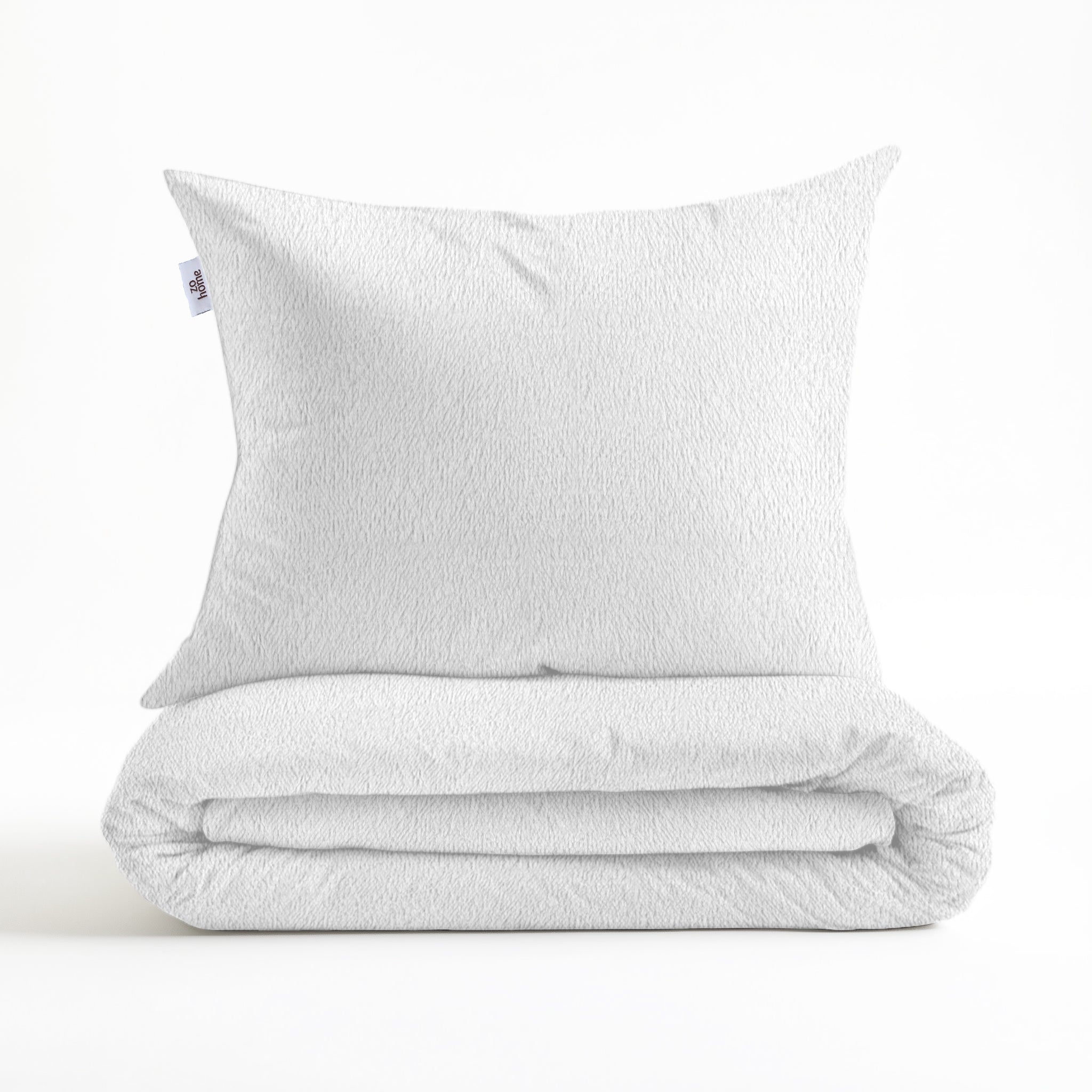 Zohome Dekbedovertrek Pile di Sherpa White - 100% Microvezel - sfeer/detail 4