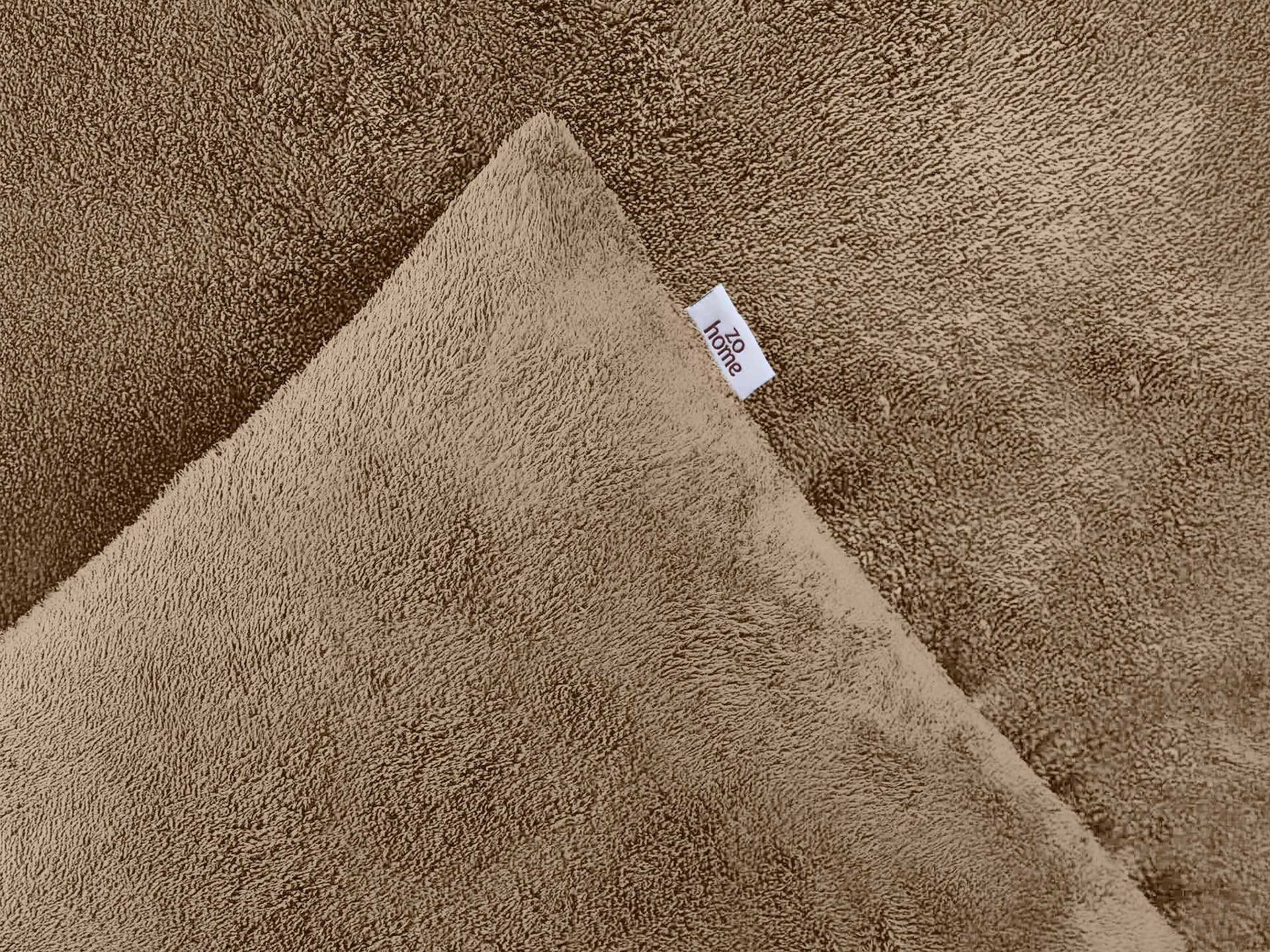 Zohome Dekbedovertrek Pile di Flanella Real Taupe - 100% Microvezel - 240x200-220 cm