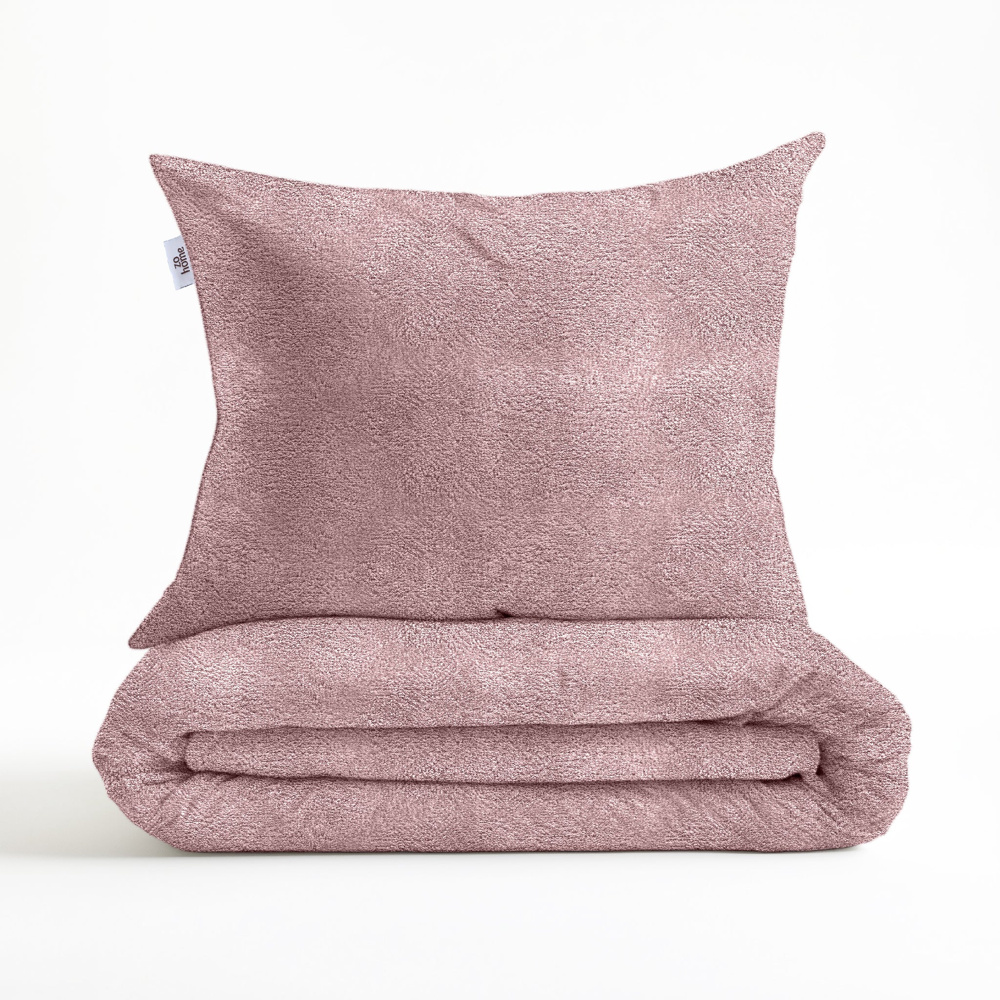 Zohome Dekbedovertrek Pile di Flanella Shady Pink - 100% Microvezel - 140x200 cm