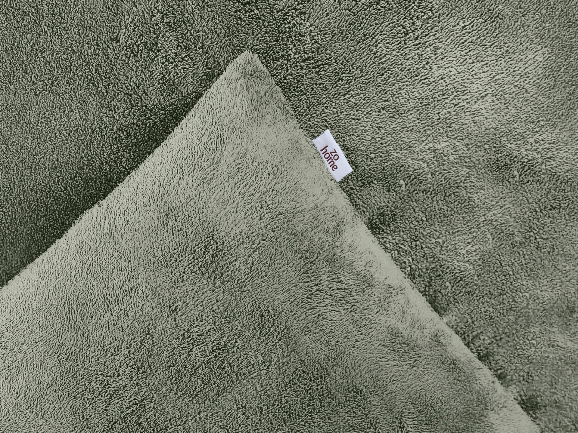 Zohome Dekbedovertrek Pile di Flanella Army Green - 100% Microvezel - 200x200-220 cm