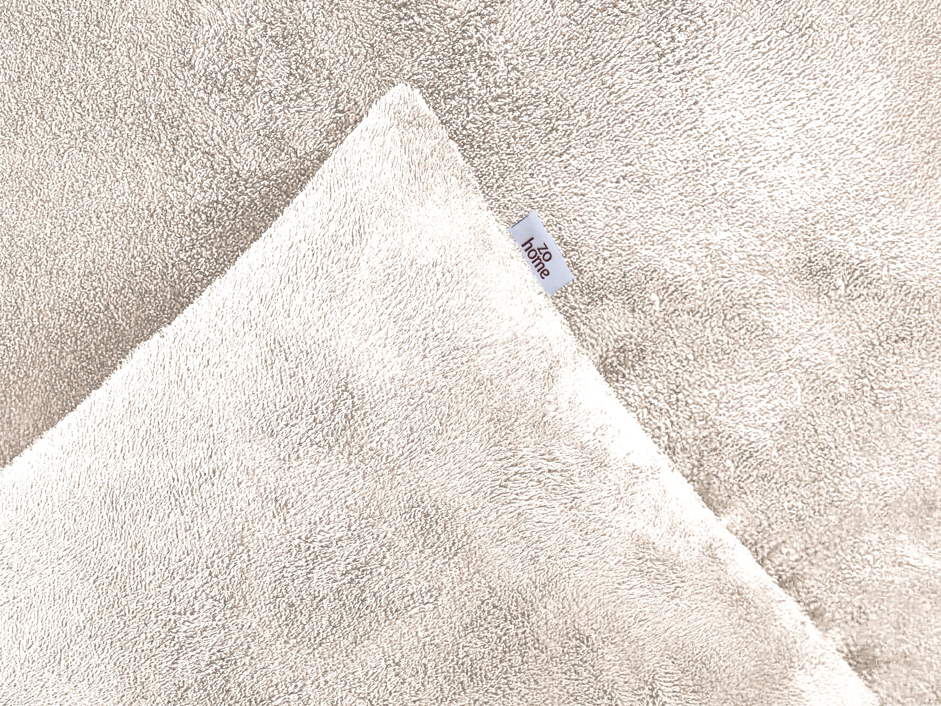 Zohome Dekbedovertrek Pile di Flanella Off-White - 100% Microvezel - 240x200-220 cm