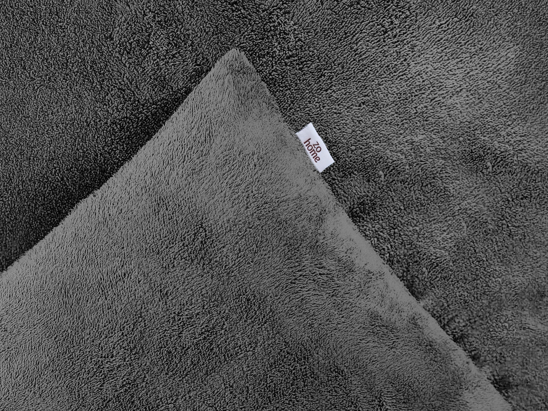 Zohome Dekbedovertrek Pile di Flanella Classic Antracite - 100% Microvezel - 240x200-220 cm
