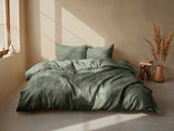 Zohome Dekbedovertrek Pile di Ribcord Army Green - 100% Microvezel - sfeer/detail 1