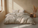 Zohome Dekbedovertrek Pile di Ribcord Forest Sand - 100% Microvezel - sfeer/detail 1
