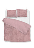Zohome Dekbedovertrek Pile di Ribcord Shady Pink - 100% Microvezel - 240x200-220 cm