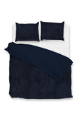 Zohome Dekbedovertrek Pile di Ribcord Navy Blue - 100% Microvezel - 200x200-220 cm