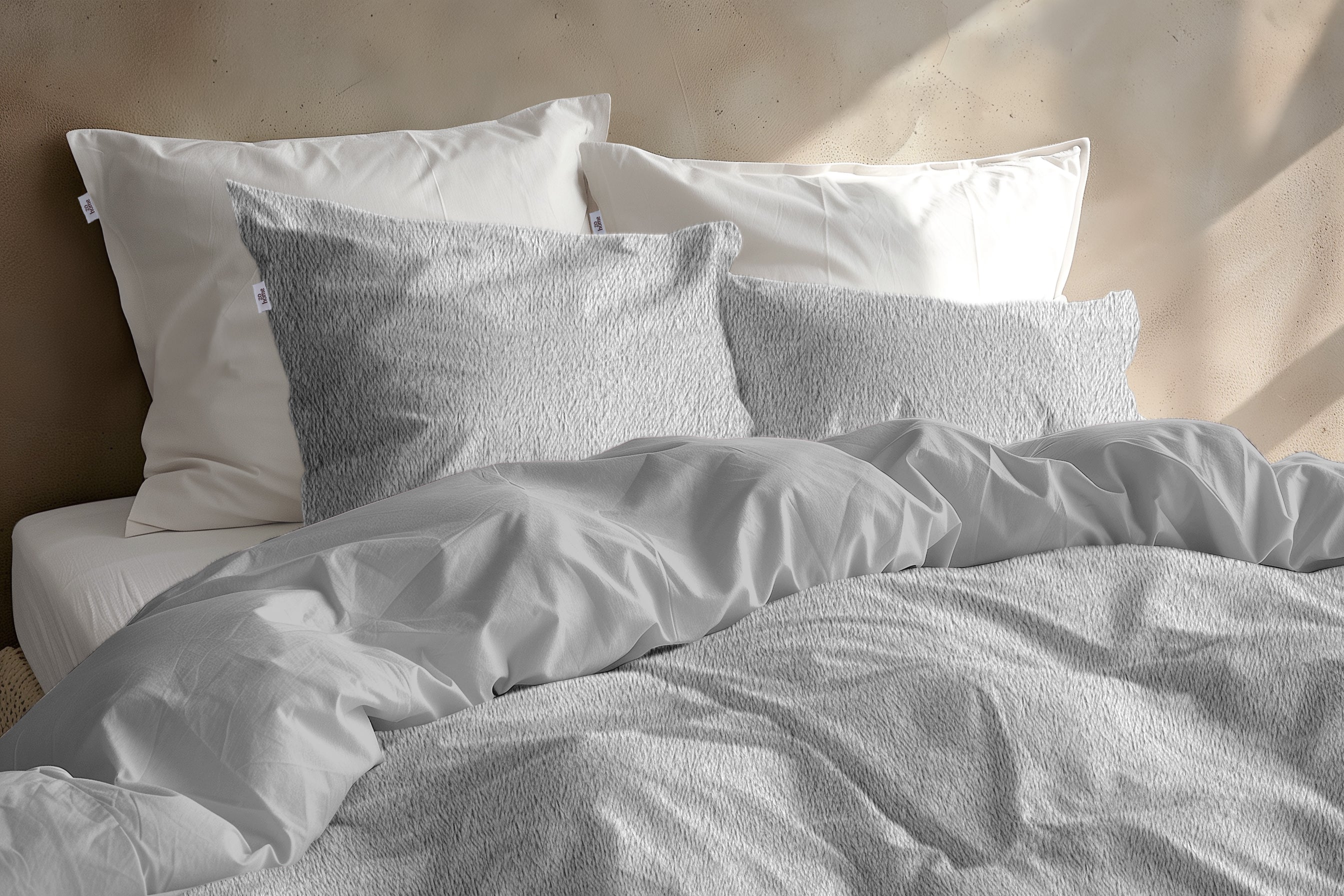 Zohome Dekbedovertrek Pile di Sherpa Dove Grey - 100% Microvezel - sfeer/detail 2