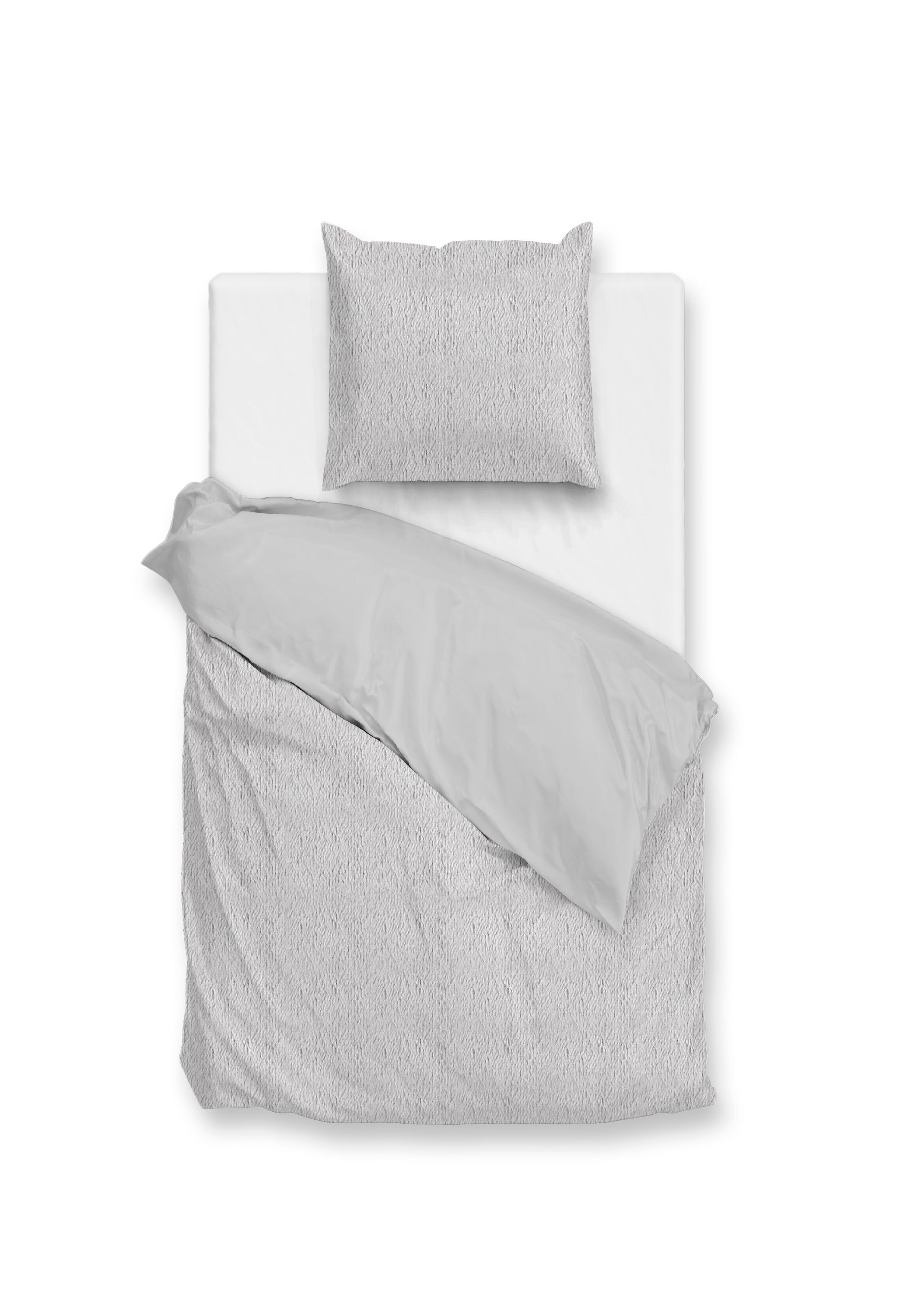 Zohome Dekbedovertrek Pile di Sherpa Dove Grey - 100% Microvezel - 140x200 cm