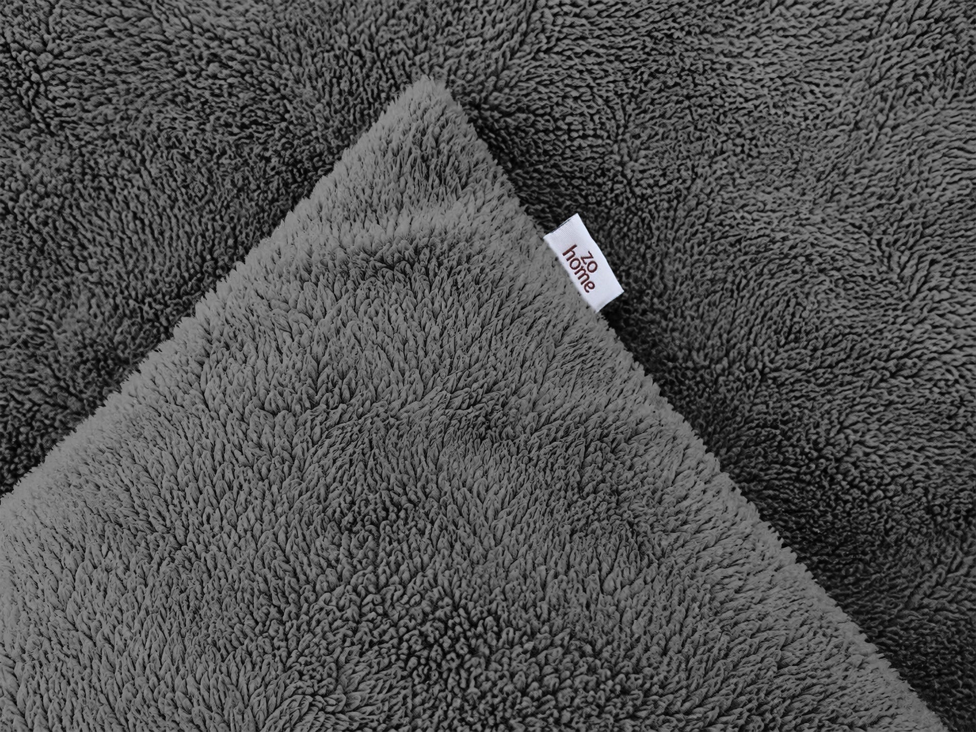 Zohome Dekbedovertrek Pile di Sherpa Classic Antracite - 100% Microvezel - sfeer/detail 3