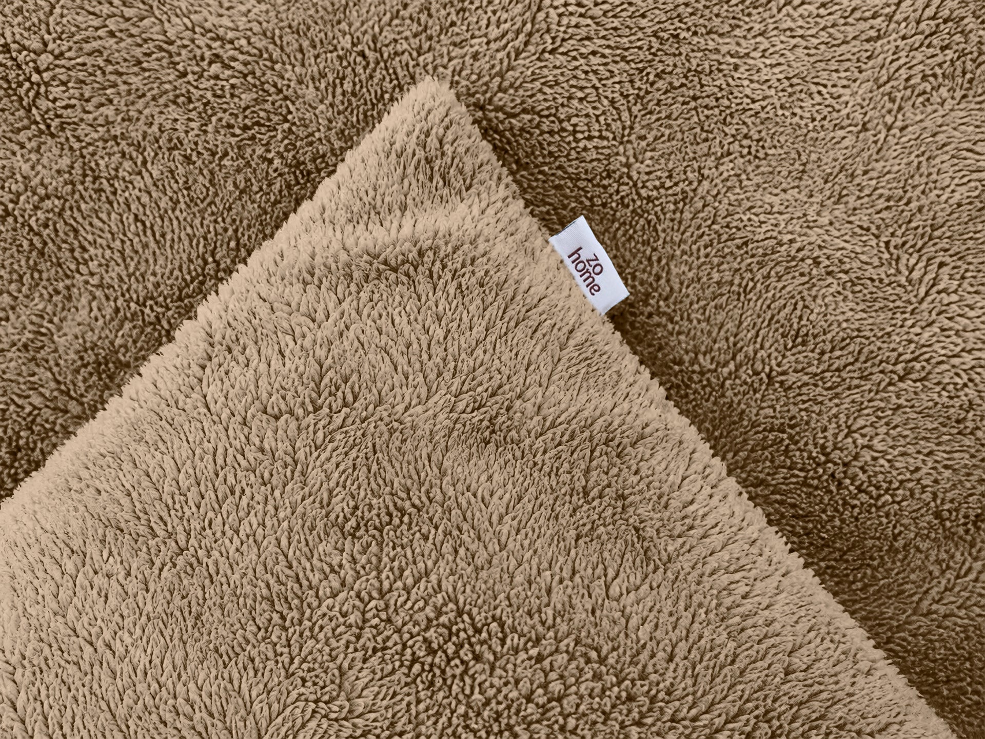 Zohome Dekbedovertrek Pile di Sherpa Real Taupe - 100% Microvezel - sfeer/detail 3