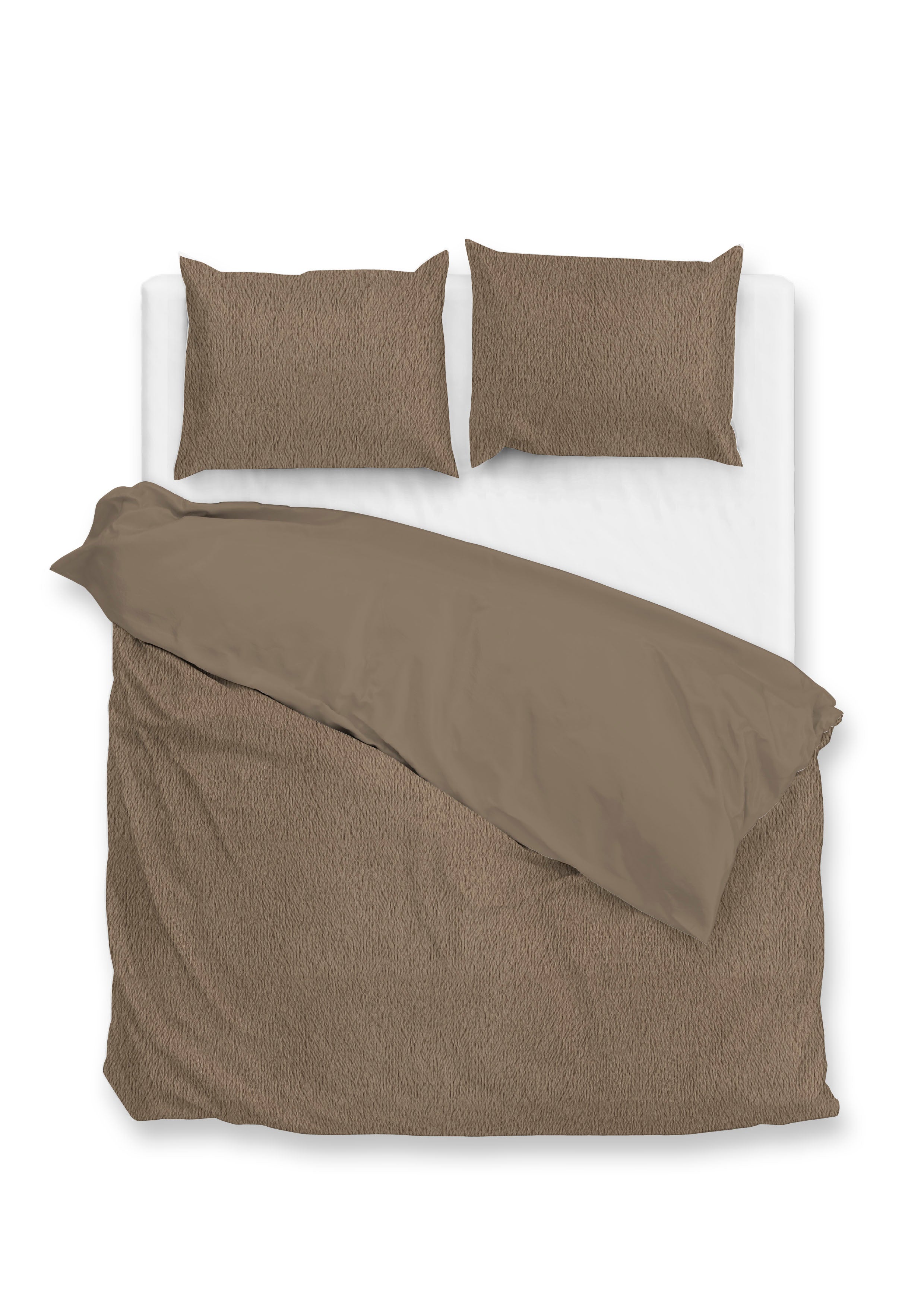 Zohome Dekbedovertrek Pile di Sherpa Real Taupe - 100% Microvezel - 200x200-220 cm