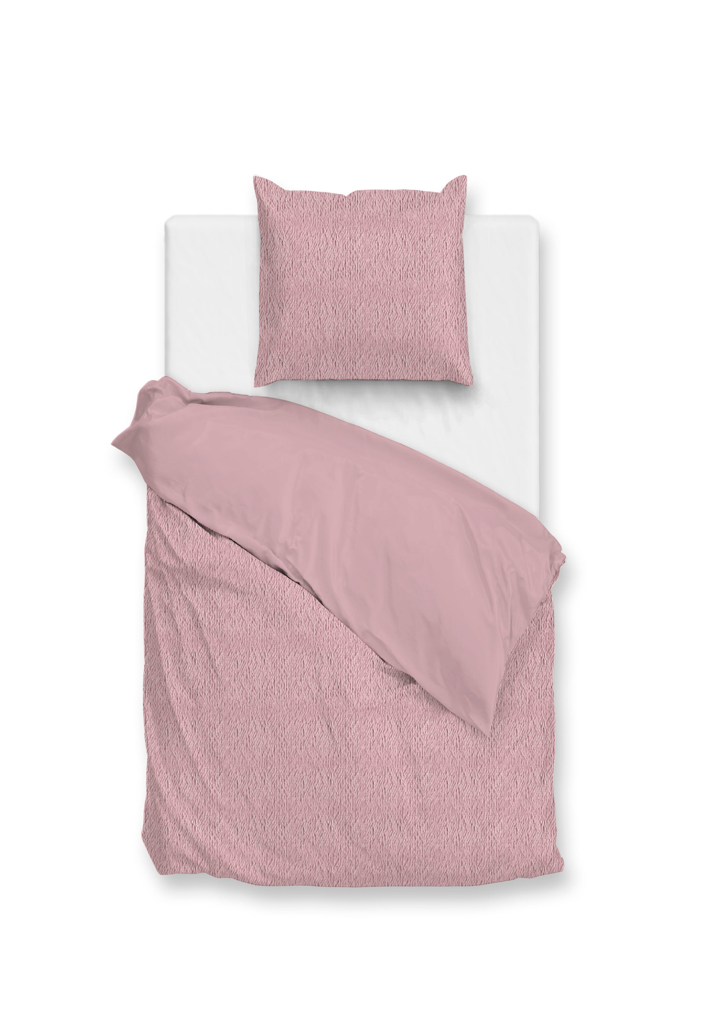 Zohome Dekbedovertrek Pile di Sherpa Shady Pink - 100% Microvezel - 140x200 cm