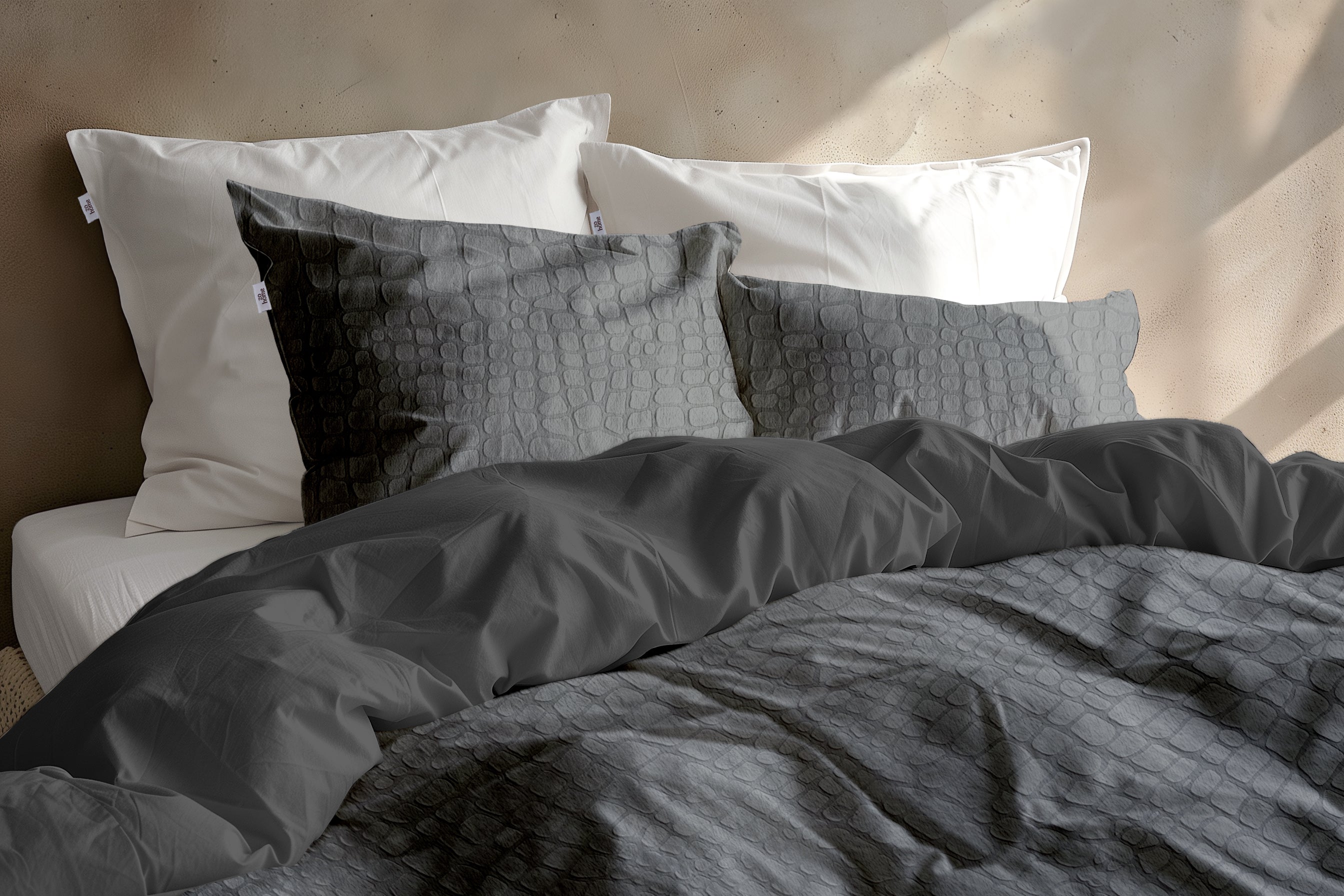 Zohome Dekbedovertrek Coccodrillo Classic Antracite - 100% Microvezel - 240x200-220 cm