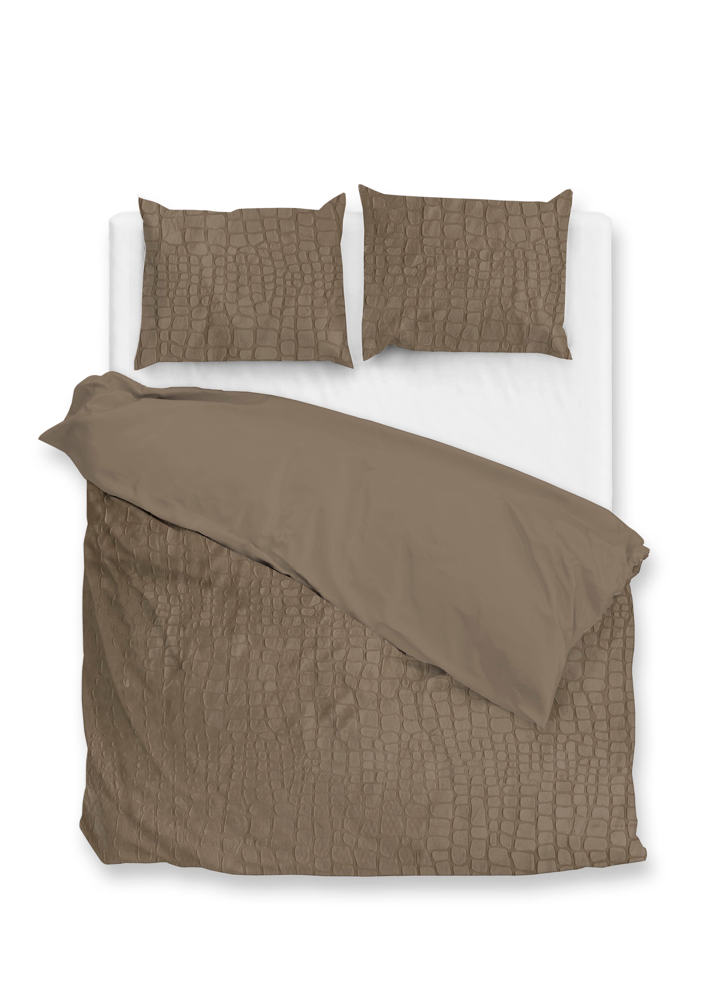Zohome Dekbedovertrek Coccodrillo Real Taupe - 100% Microvezel - 200x200-220 cm