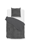 Zohome Dekbedovertrek Pile di Ribcord Classic Antracite - 100% Microvezel - 140x200 cm
