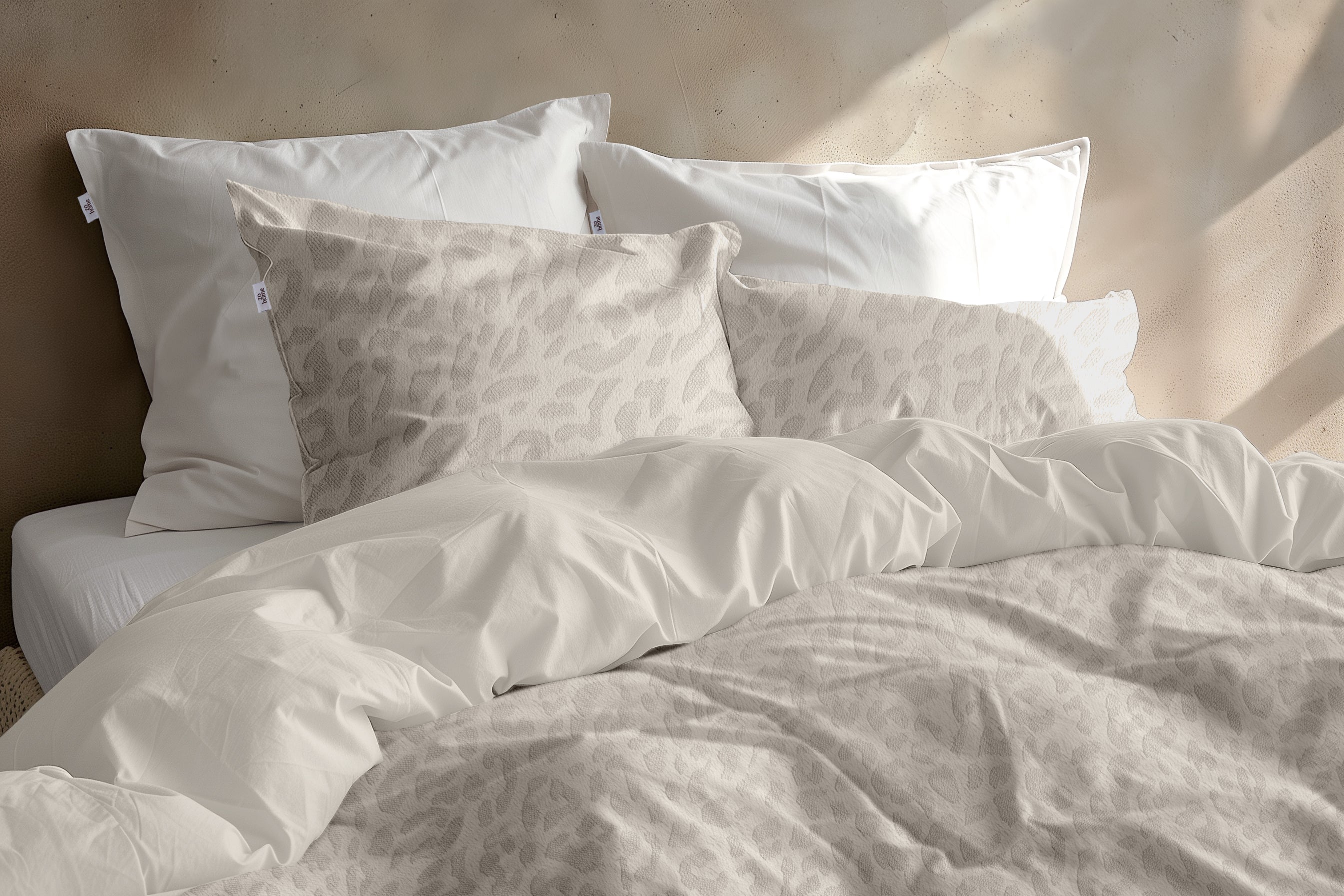 Zohome Dekbedovertrek Leopardo Off-White - 100% Microvezel - 240x200-220 cm