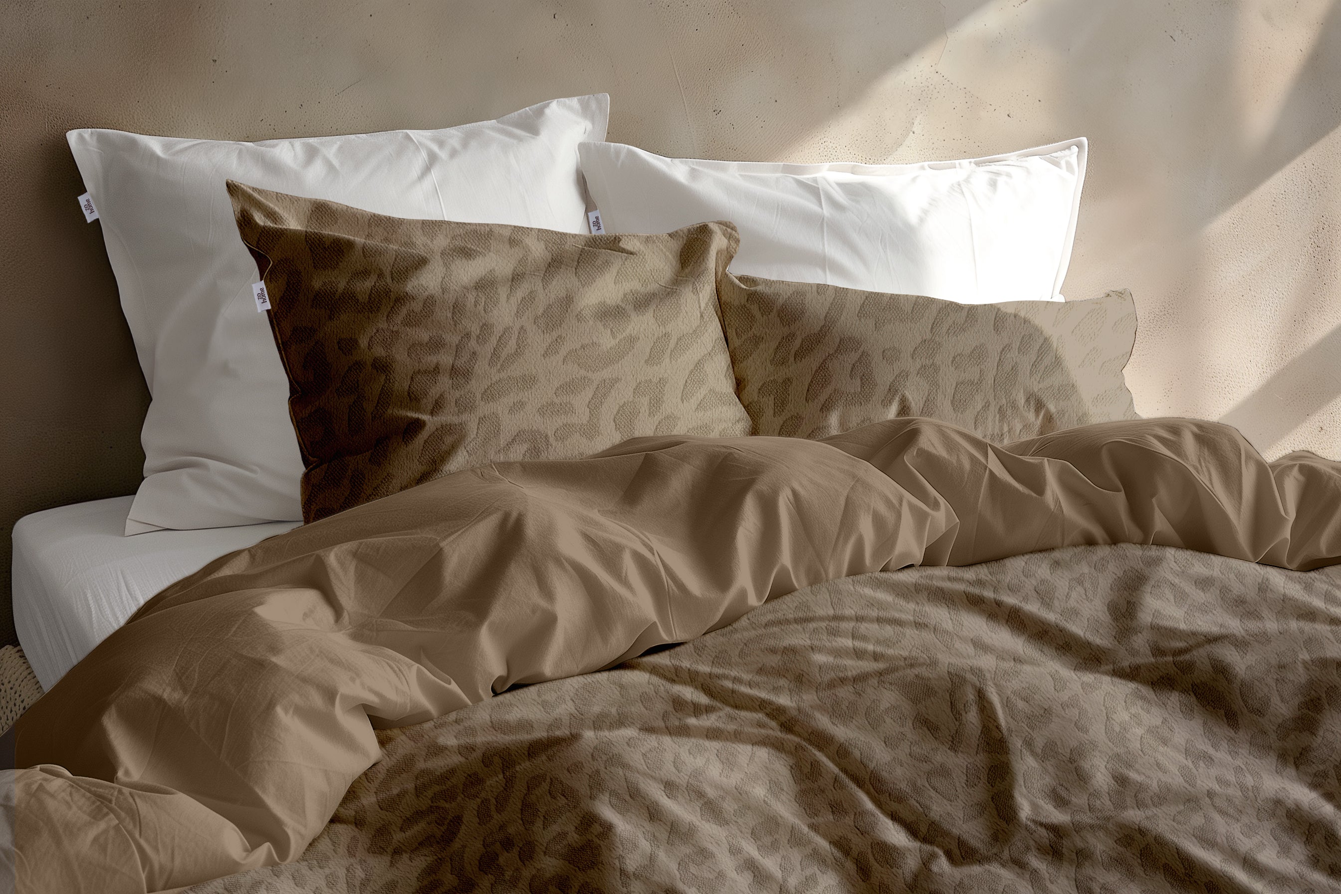 Zohome Dekbedovertrek Leopardo Real Taupe - 100% Microvezel - 240x200-220 cm