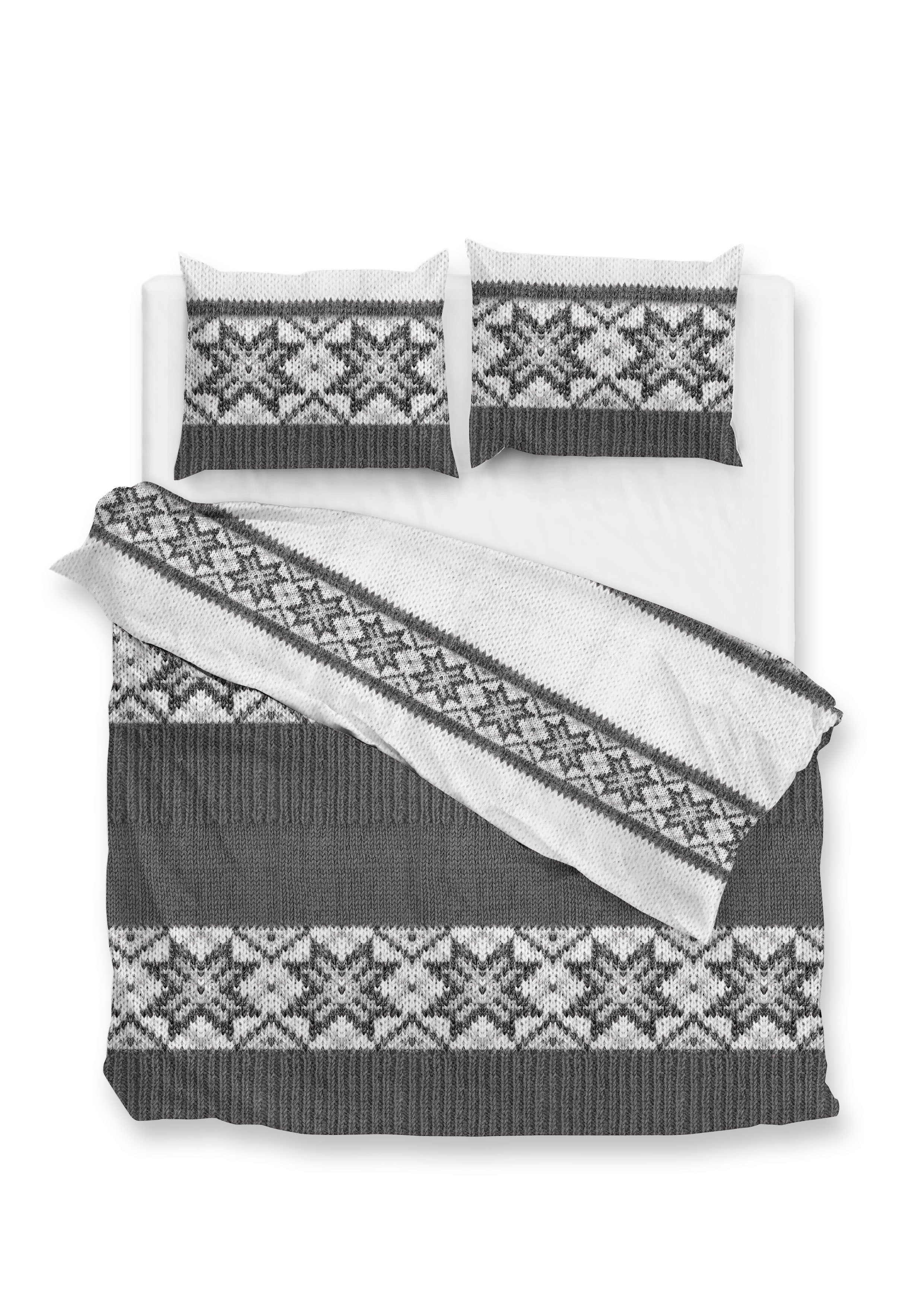 Dekbedovertrek Anika Grey - 100% Katoen-Flanel