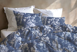 Zohome Dekbedovertrek Ibisco di Lino Urban Blue - 100% Katoen