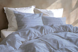 Zohome Dekbedovertrek Striscia di Lino Denim - 100% Katoen