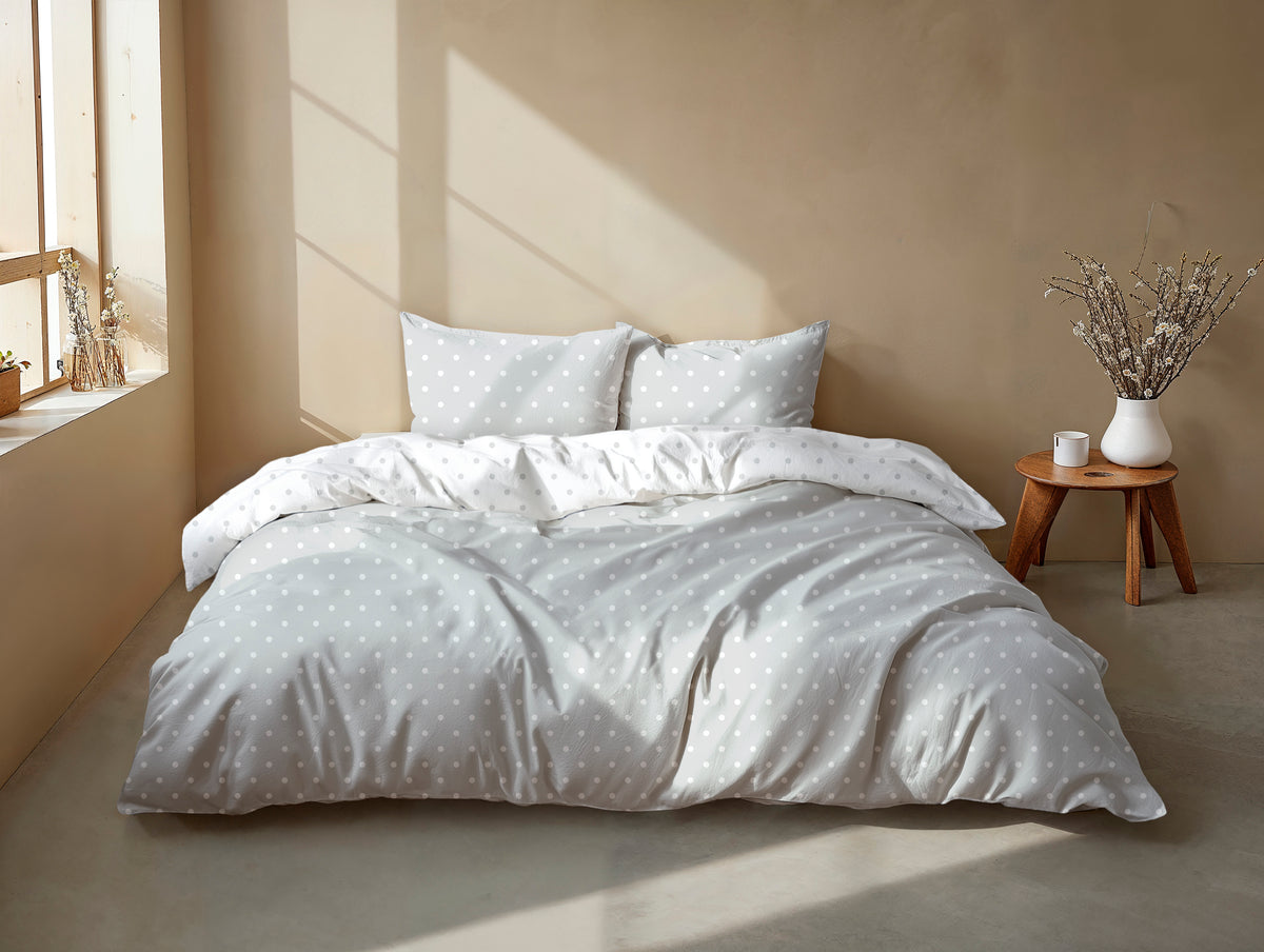 Dekbedovertrek Punta di Cotone Stone Grey - 100% Katoen