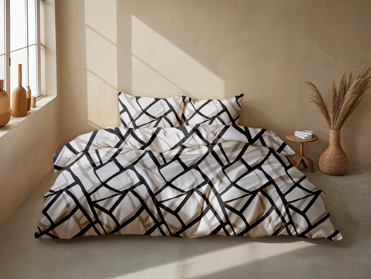 Zohome Dekbedovertrek Serena Grey - 100% Katoen-Flanel