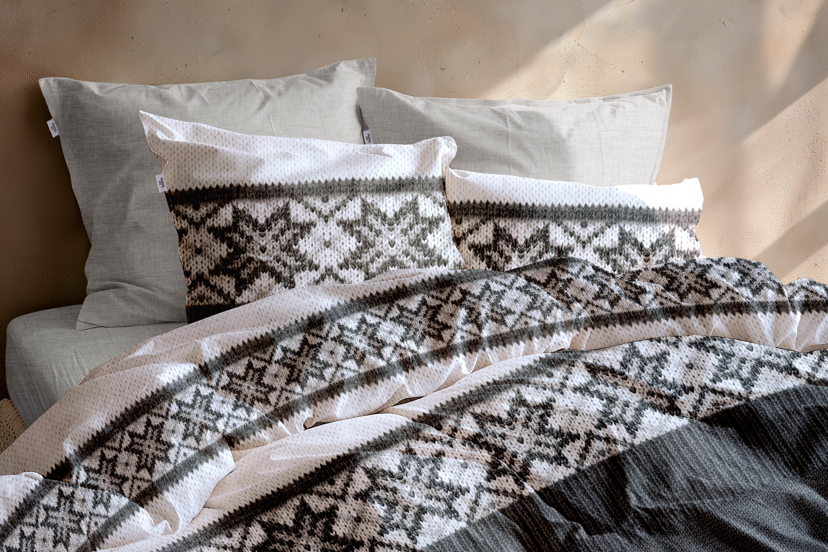 Dekbedovertrek Anika Grey - 100% Katoen-Flanel
