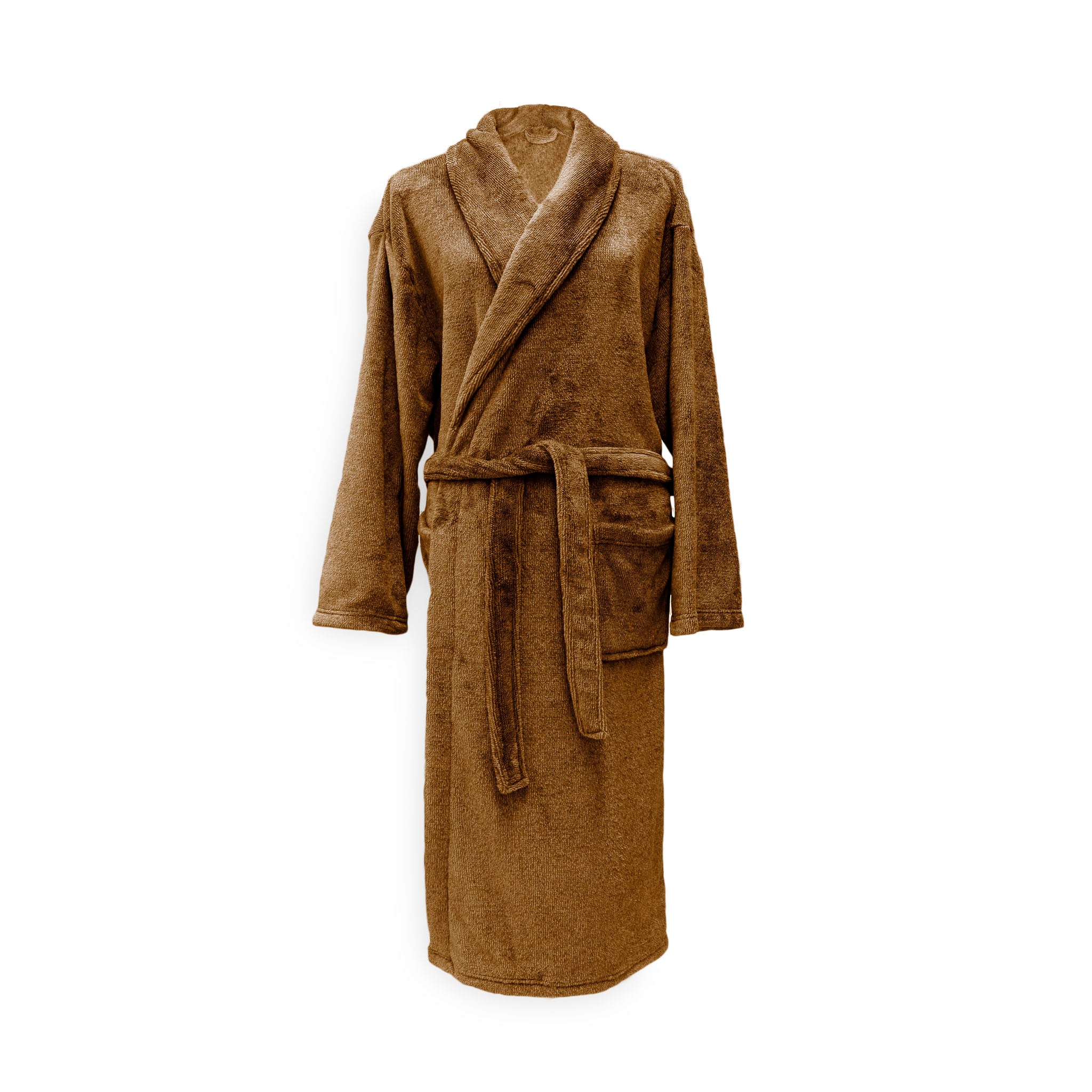 Badjas Cara Cognac Brown - 100% Polyester