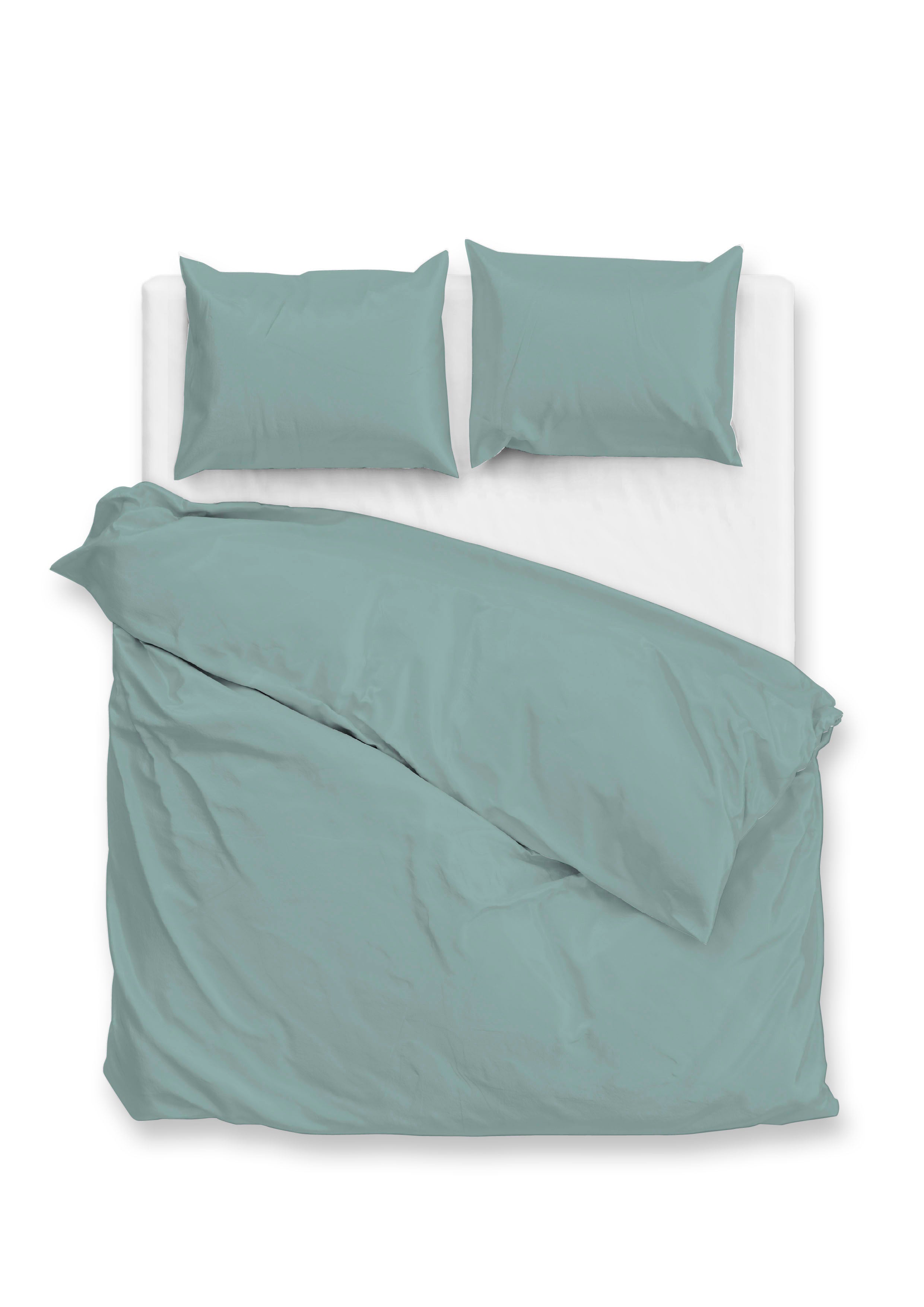 Dekbedovertrek Satinado Drizzle Green - 100% Katoen-Satijn
