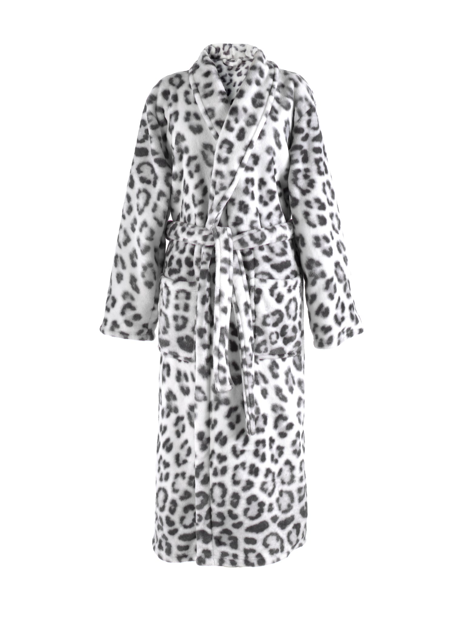 Badjas Snow Leopard Grey - 100% Polyester