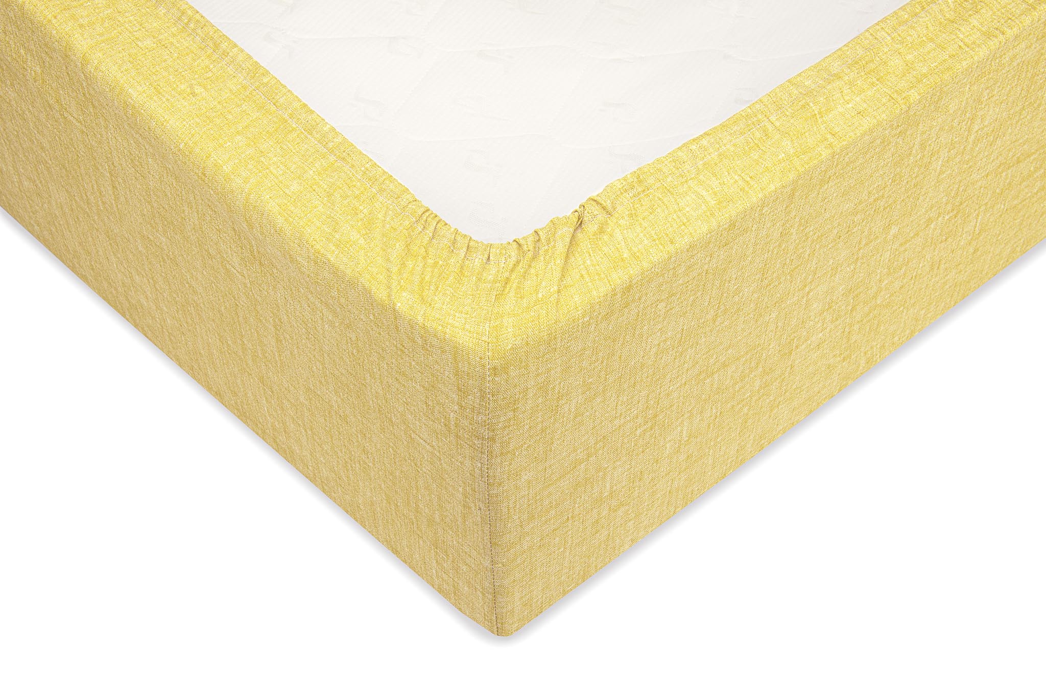 Hoeslaken Lino Aspen Yellow - 100% Katoen