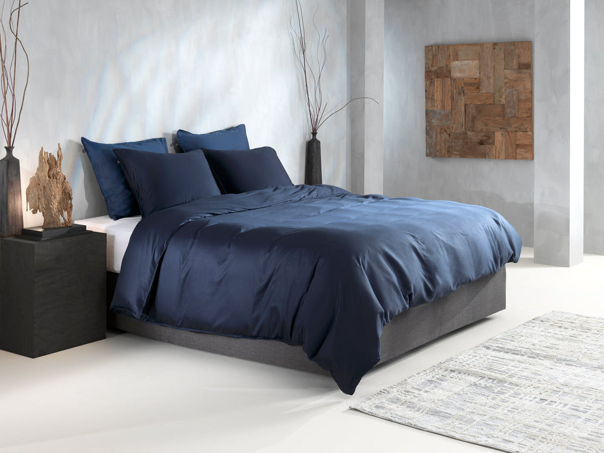 Zohome Dekbedovertrek Satinado Navy Blue - 100% Katoen-Satijn